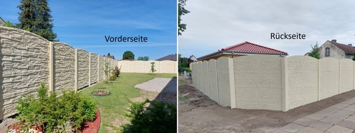Betonzaun modell 4 - betonzaun, mit