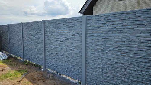 Architektonischer betonzaun - architektonischer,