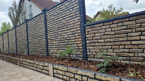 120m betonzaun aus - aus, polen