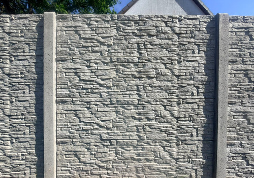 Betonzaun aus polen inkl - betonzaun,